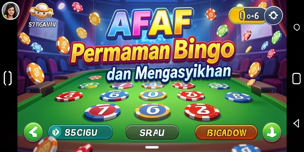 Tampilan gameplay Bingo yang seru di AFAF.