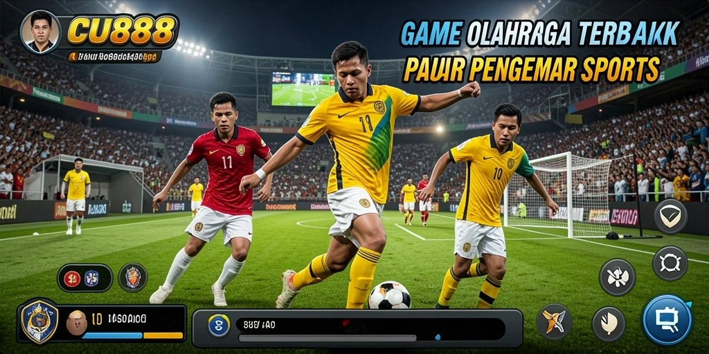 Screenshot CU888 menampilkan aksi seru dalam gameplay olahraga.