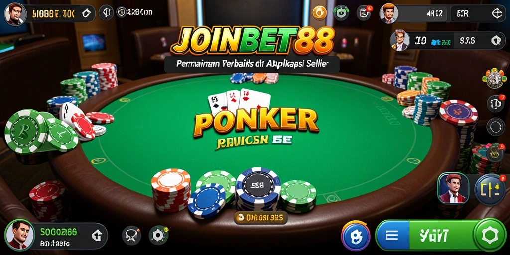 Screenshot gameplay JOINBET88 yang menampilkan keseruan poker.