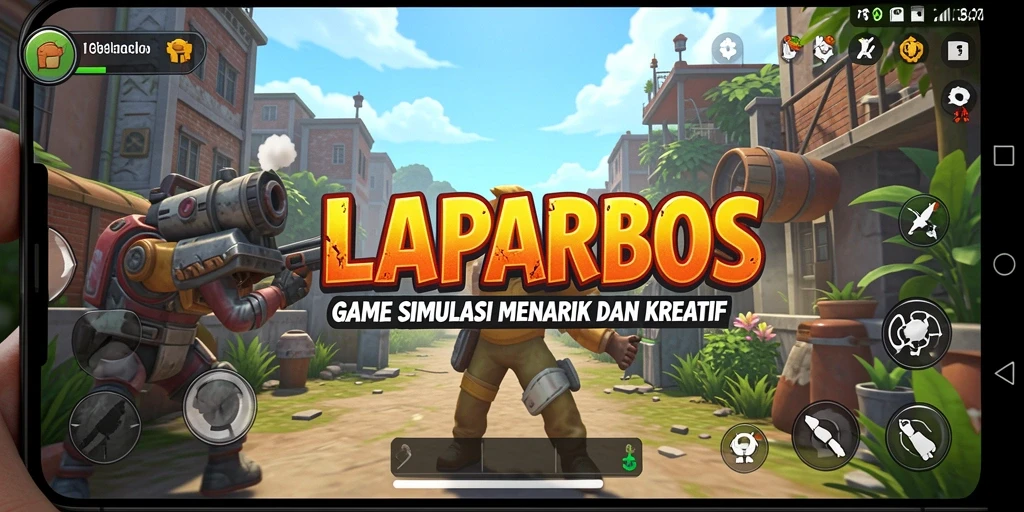 Tampilan gameplay LAPARBOS yang interaktif dan menarik.