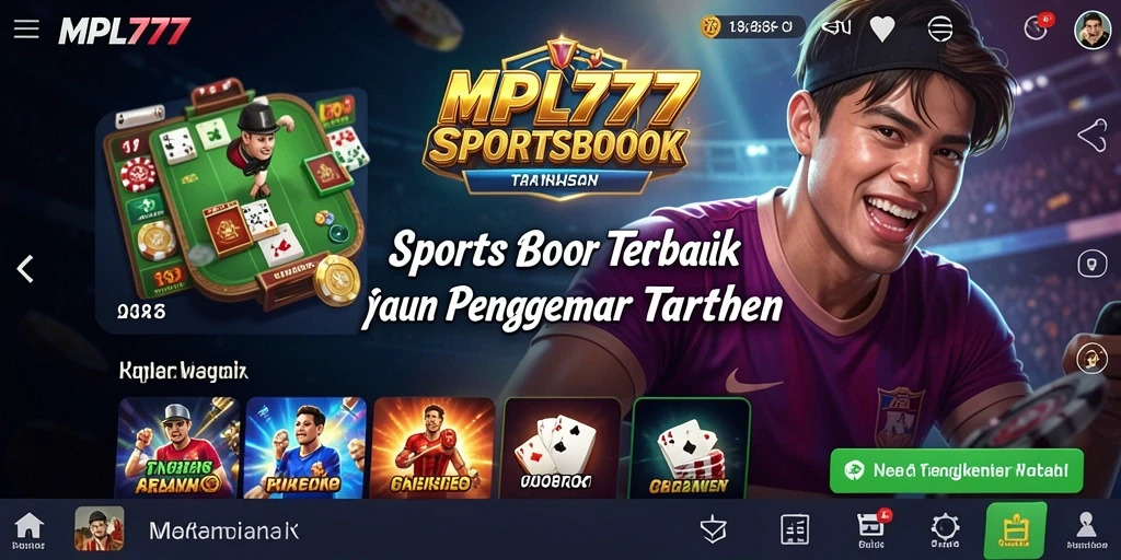 Tampilan antarmuka MPL777 yang menarik saat bertaruh pada olahraga.