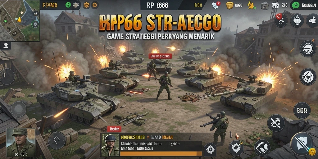 Screenshot dari gameplay RP66 yang menunjukkan aksi strategi mendebarkan.